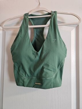 Gymshark Whitney Simmons Green V-Neck Racerback Sports Top